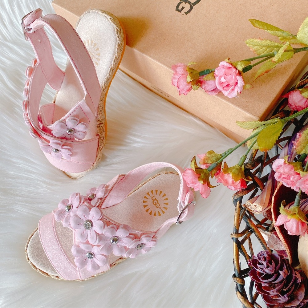 UGG Allairey Sparkles Espadrille Sandal - Pink - Picture 3 of 8